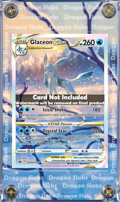 Pokemon Glaceon Vstar GG40 Crown Zenith Custom Display Case Extended Artwork