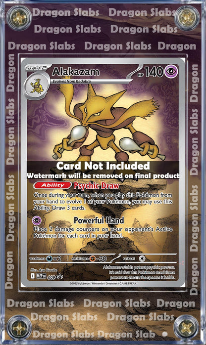 Pokemon Alakazam 009 Promo Mega Evolution Extended Art Custom Case