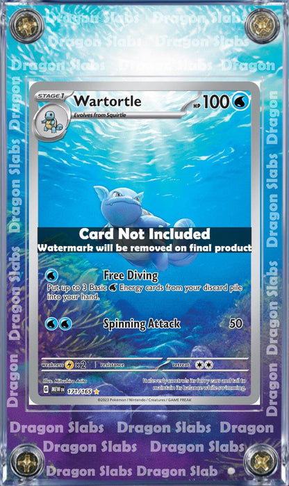 Pokemon 151 Wartortle IR 171 Custom Display Case Extended Artwork