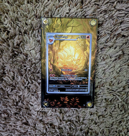 Pokemon Ninetales IR 199/197 Obsidian Flames Custom Display Case Extended Artwork