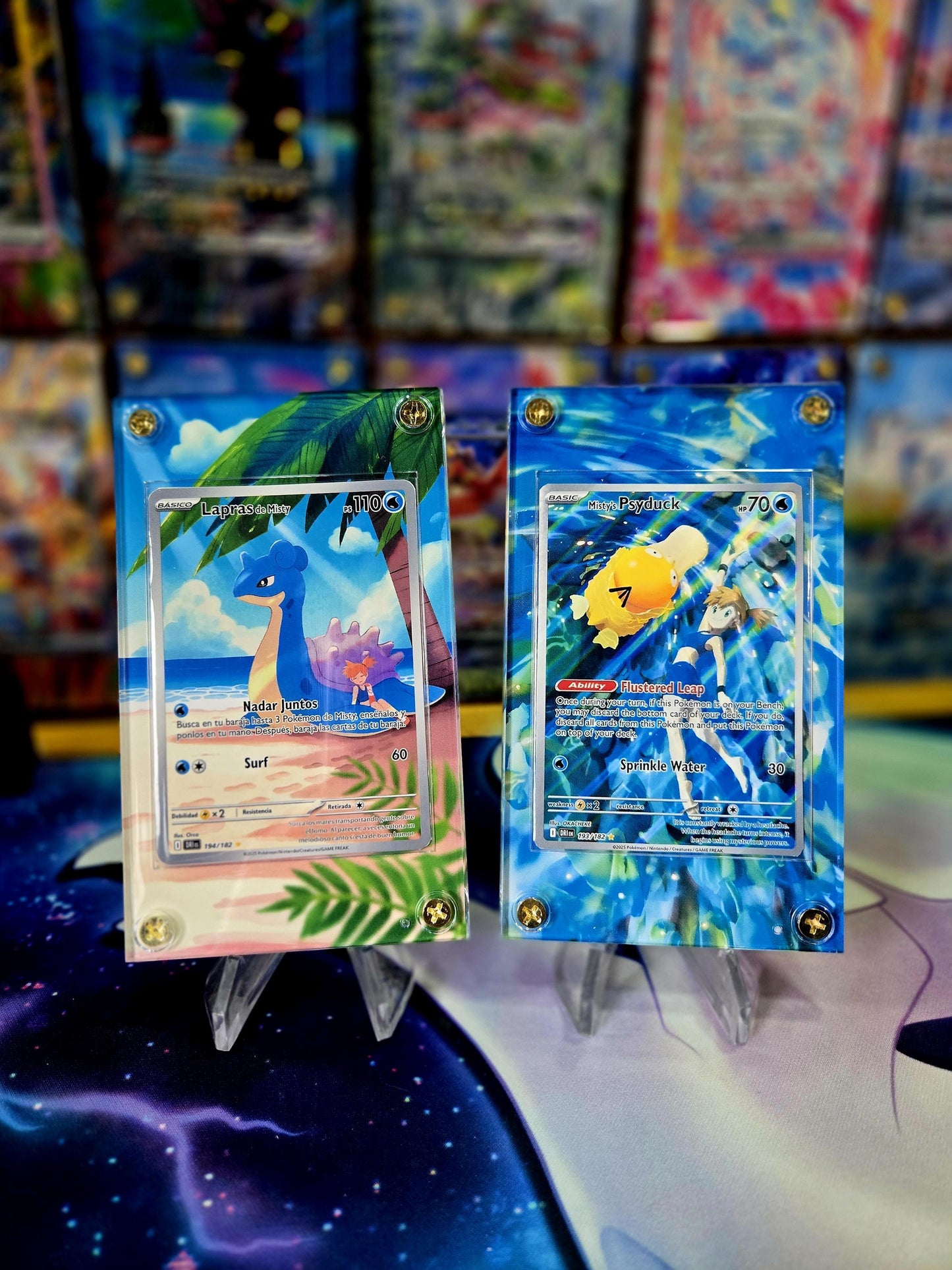 x2 Pokemon Misty's Psyduck Mistys Lapras 193 194 Destined Rivals Extended Art Cases