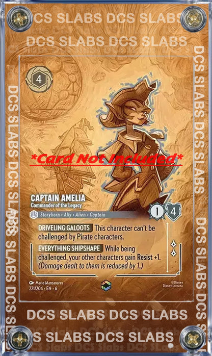 Disney Lorcana Azurite Sea Captain Amelia Commander of the Legacy 221/204 Enchanted Chapter 6 Custom Case