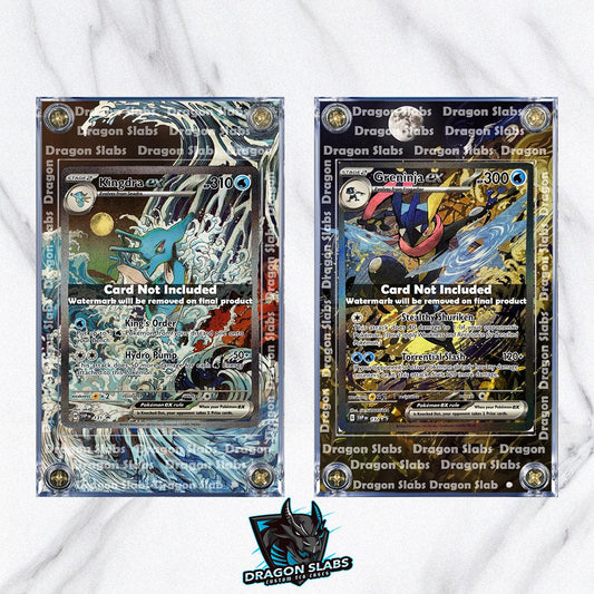 Pokemon Greninja EX & Kingdra EX Sir Promo 131 132 SV Shrouded Fable Custom Cases