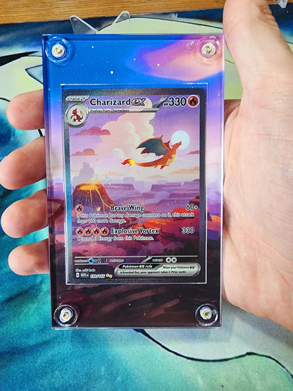 Pokemon Charmander, Charmeon, Charizard 151 Custom Display Cases Extended Artwork