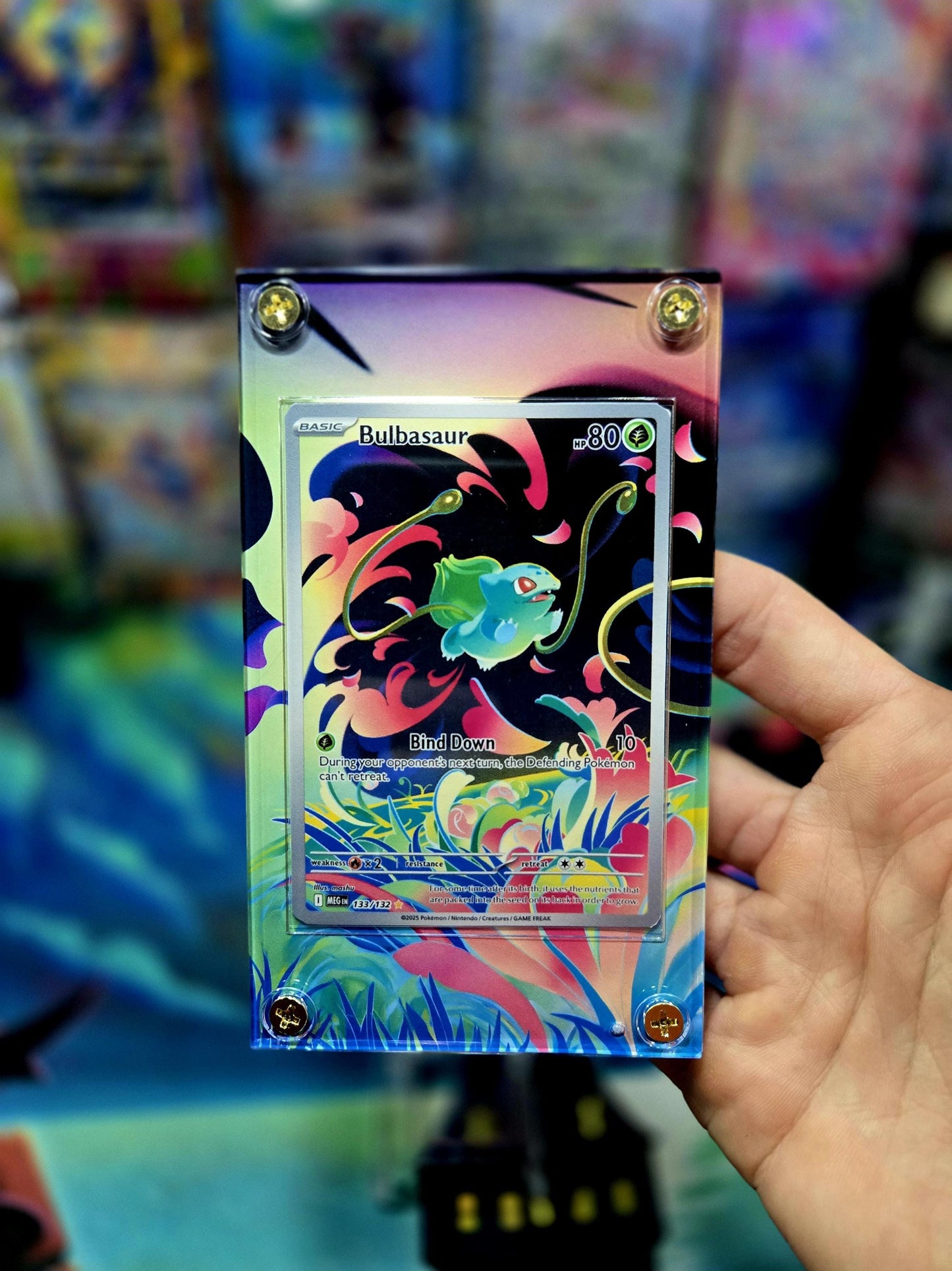 x2 Pokemon Bulbasaur & Ivysaur IR 133 134/132 Extended Artwork Cases