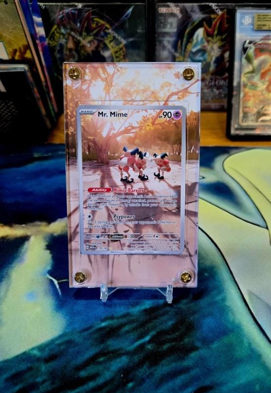 Pokemon 151 Mr. Mime 179/165 Custom Display Case from Pokemon 151 Extended Artwork