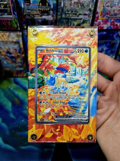 Pokemon Keldeo EX 167/086 White Flare Extended Art Case