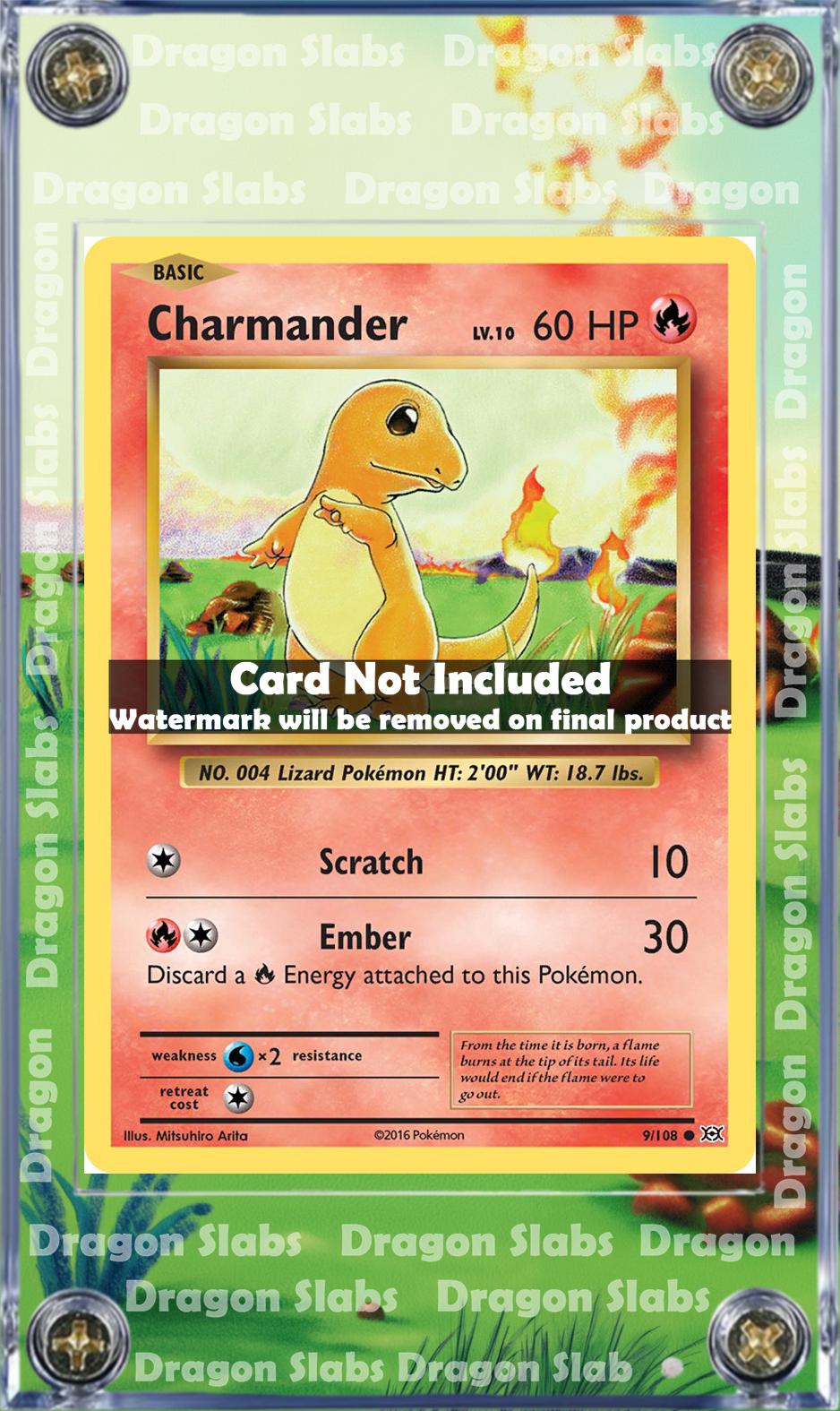 Pokemon Charmander Base Set Extended Artwork Display Case