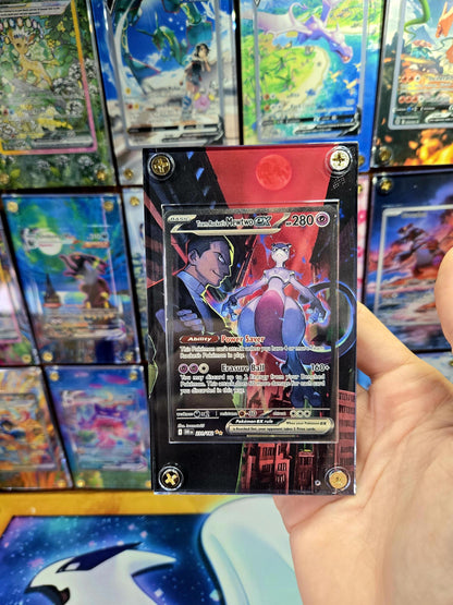 Pokemon Team Rocket's Mewtwo ex SIR 231/182 Destined Rival Extended Art Case