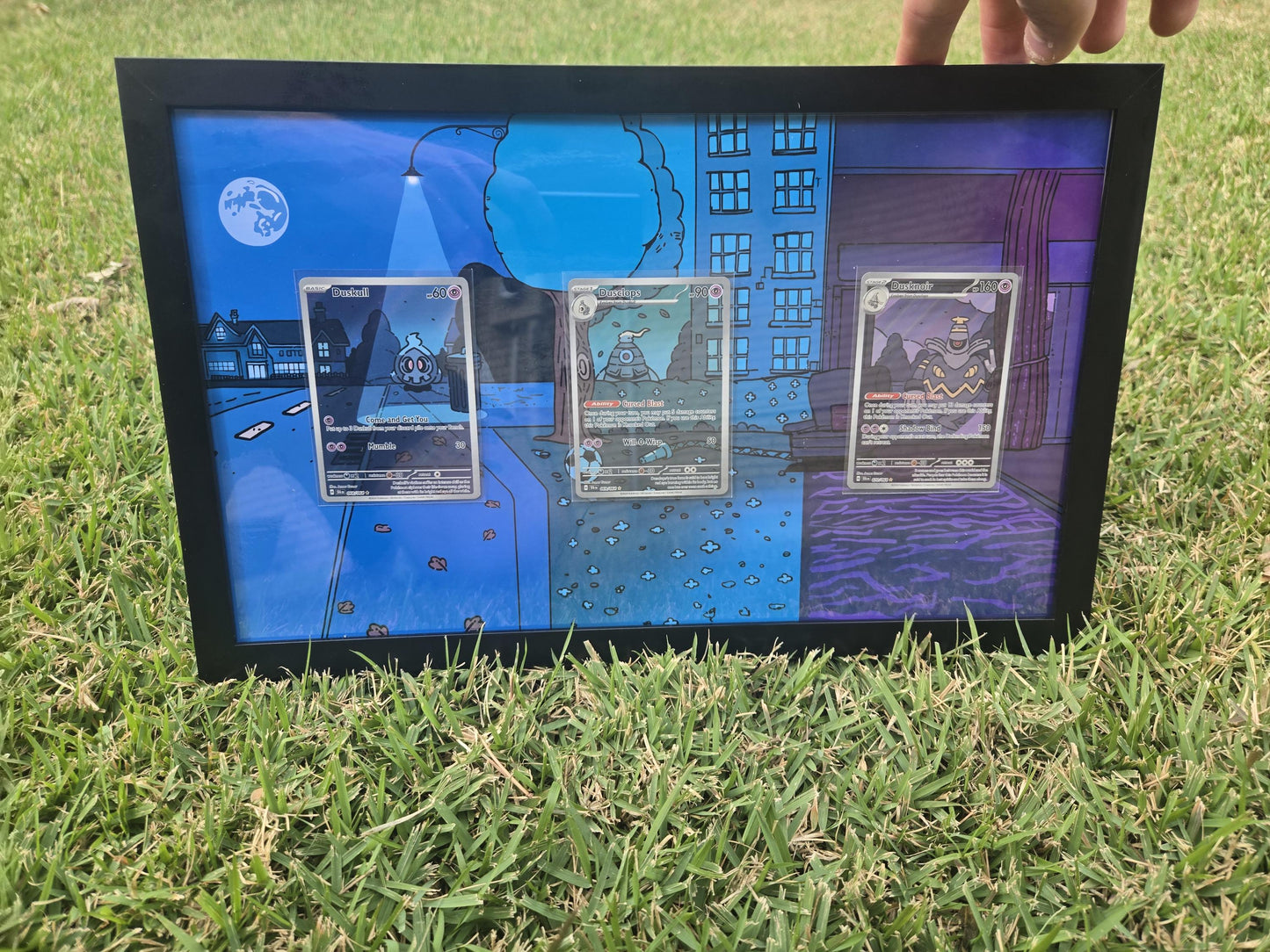 Pokemon Duskull Duclops Dusknoir Shrouded Fable 8.5 x 14" Display Frame Extended Artwork