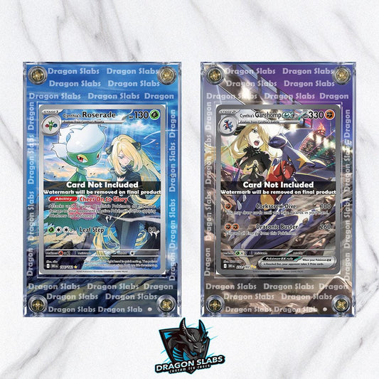 x2 Pokemon Cynthia's Garchomp EX 232 Roserade Destined Rivals Extended Art Case