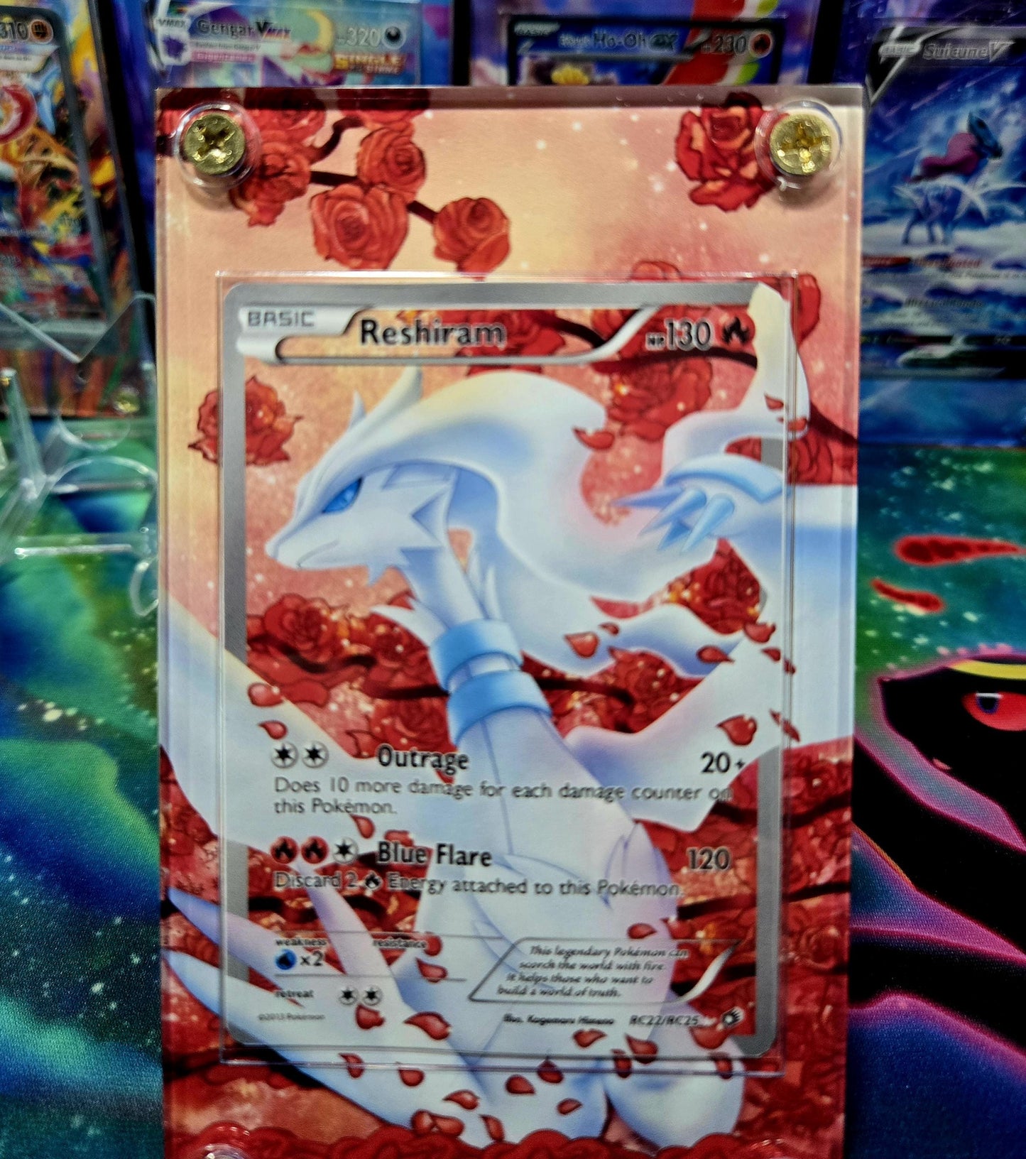 Pokemon Reshiram RC22/RC25 Legendary Treasures Extended Art Custom Case