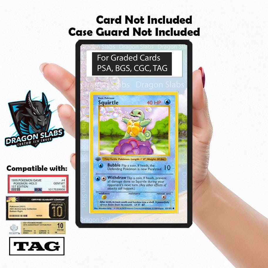 x3 Pokemon Squirtle Wartortle Blastoise Base Set PSA bgs CGC tag Extended Artwork