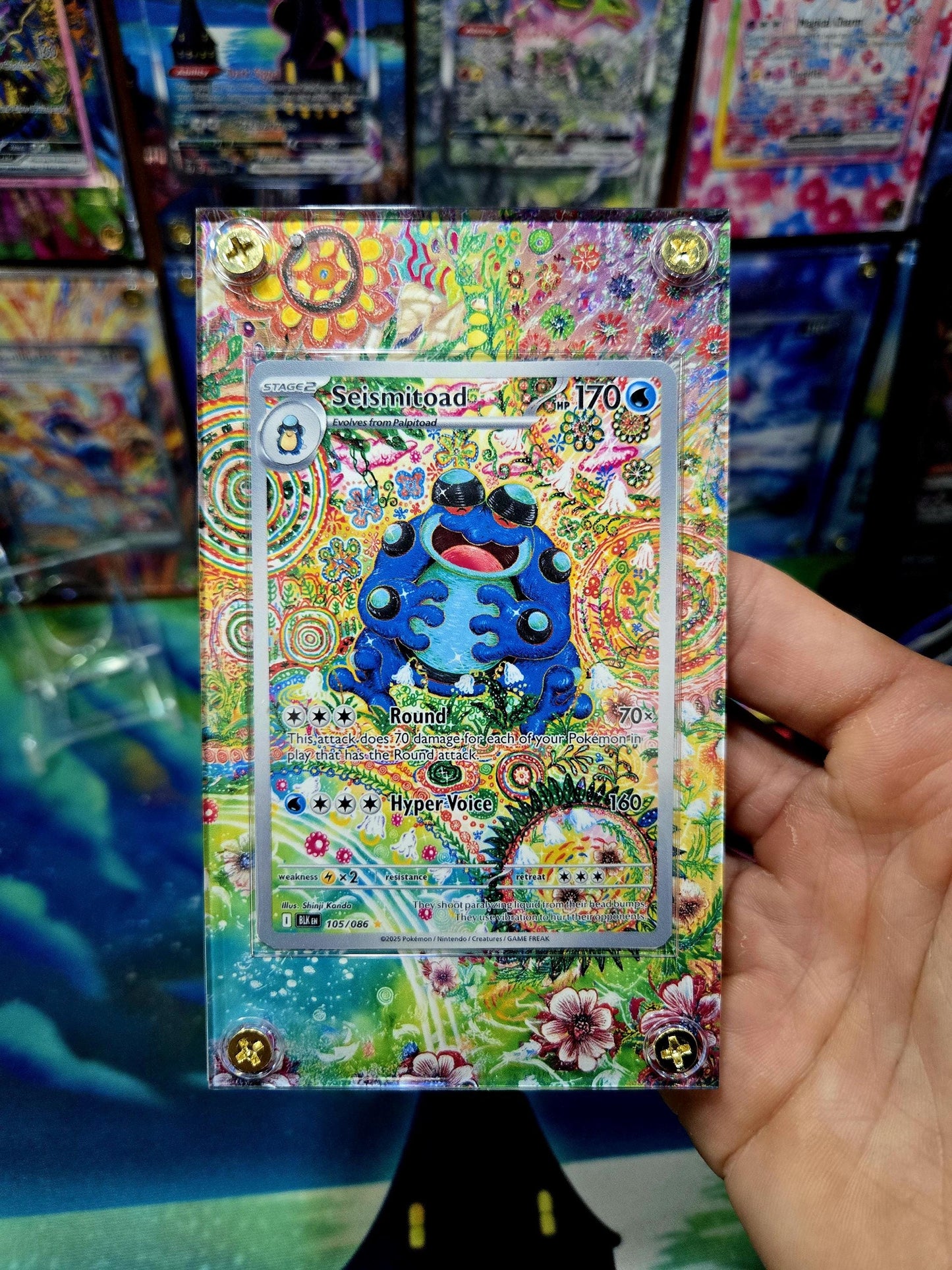 Pokemon Seismitoad IR 105/086 Black Bolt Extended Art Case