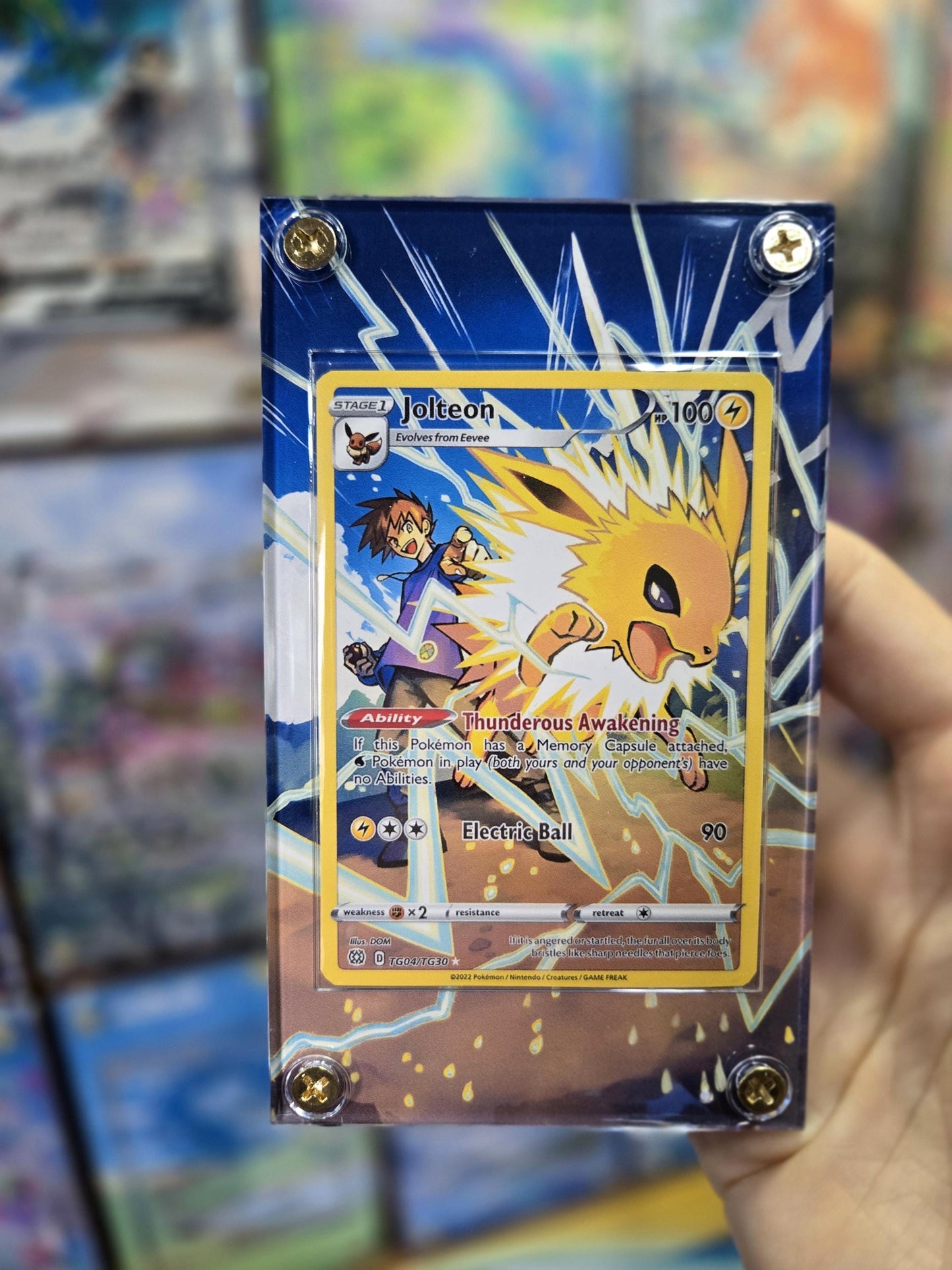 Pokemon Jolteon TG04/TG30 Swsh09 Brilliant Stars Extended Artwork Custom Case