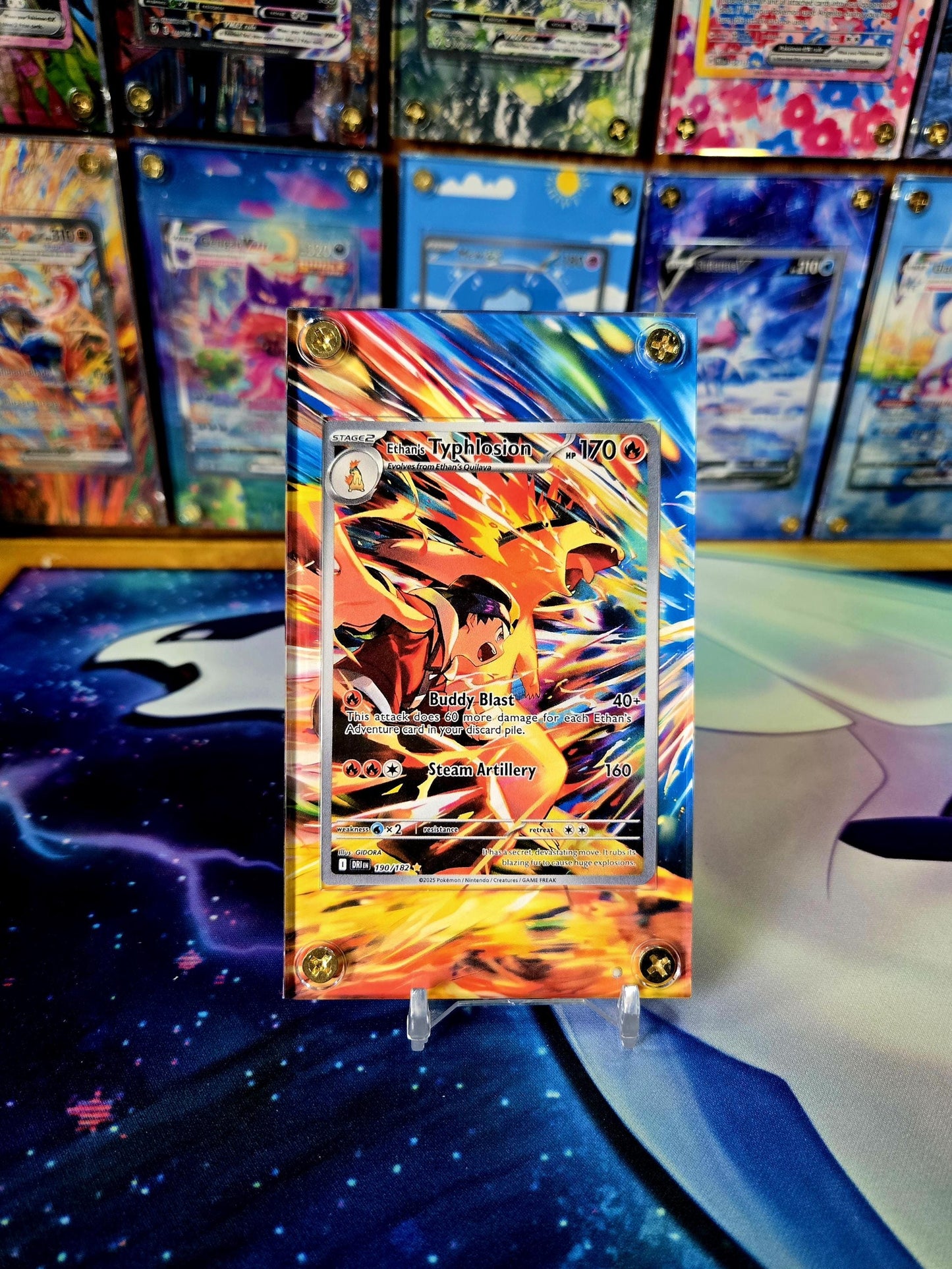 Pokemon Ethan's Ho-Oh ex 230/182 & Ethan's Typhlosion 190/182SIR Destined Rivals Extended Art Cases