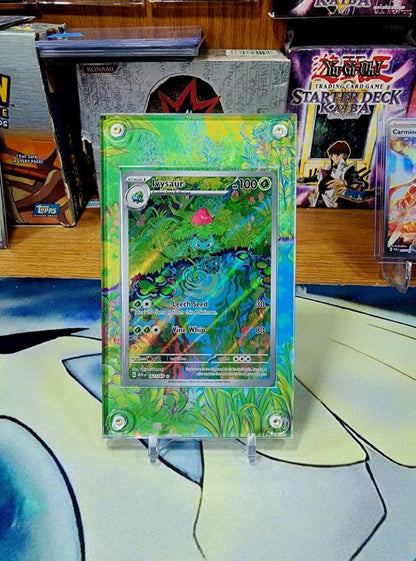 Pokemon 151 Ivysaur IR 167 Custom Display Case Extended Artwork