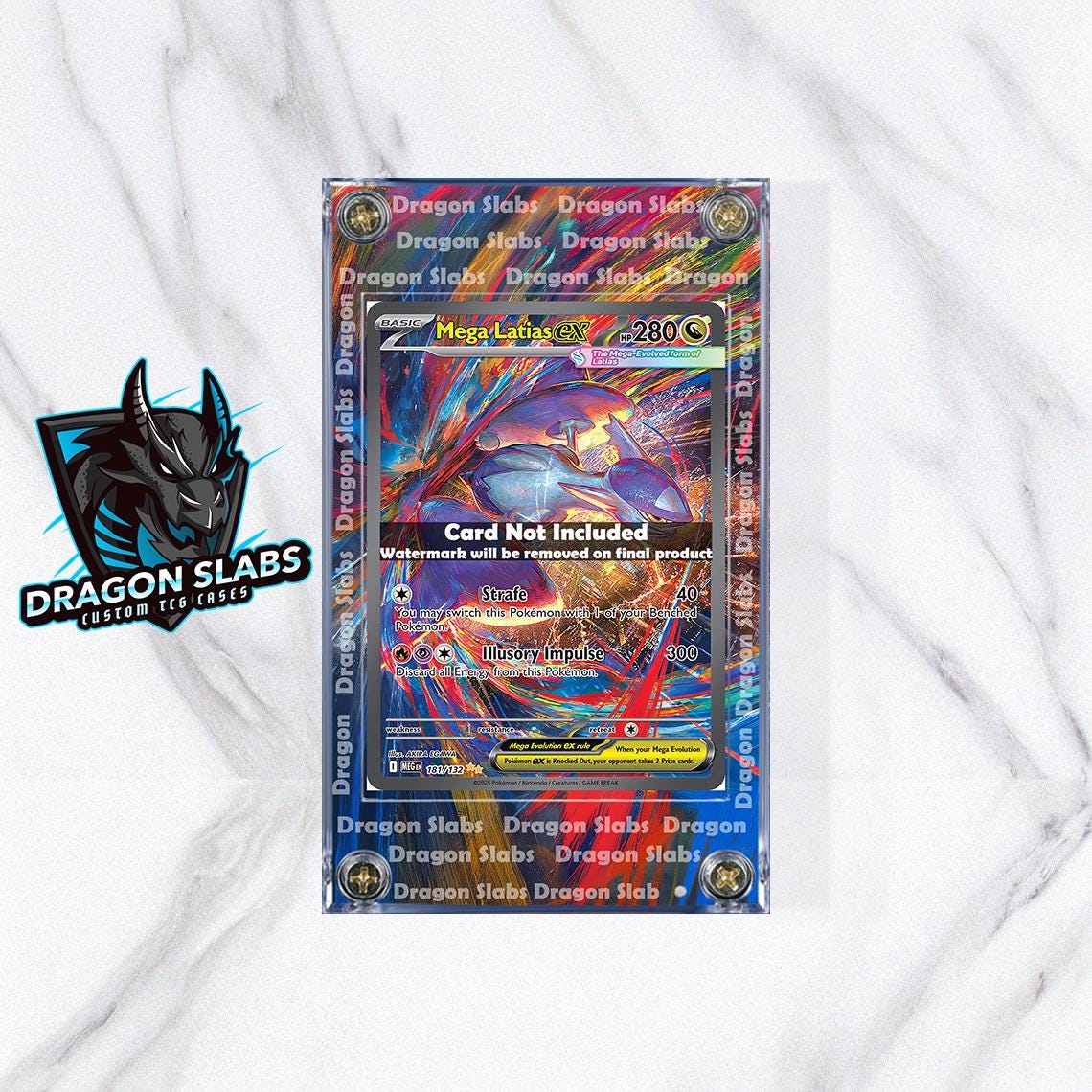 Pokemon Mega Latias EX 181/132 SIR Mega Evolution Extended Art Custom Case