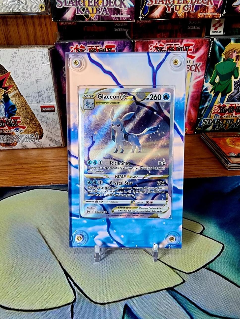 x2 Pokemon Glaceon and Leafeon Vstar GG40 & GG35 Crown Zenith Extended Artwork Cases
