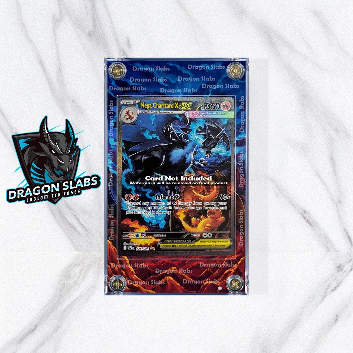 Pokemon Mega Charizard X EX SIR 125/094 Phantasmal Flames Extended Artwork Case