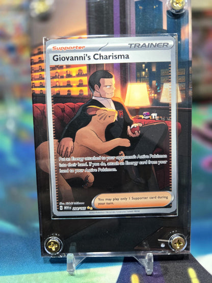 Pokemon 151 Giovanni's Charisma 204/165 Extended Art Case