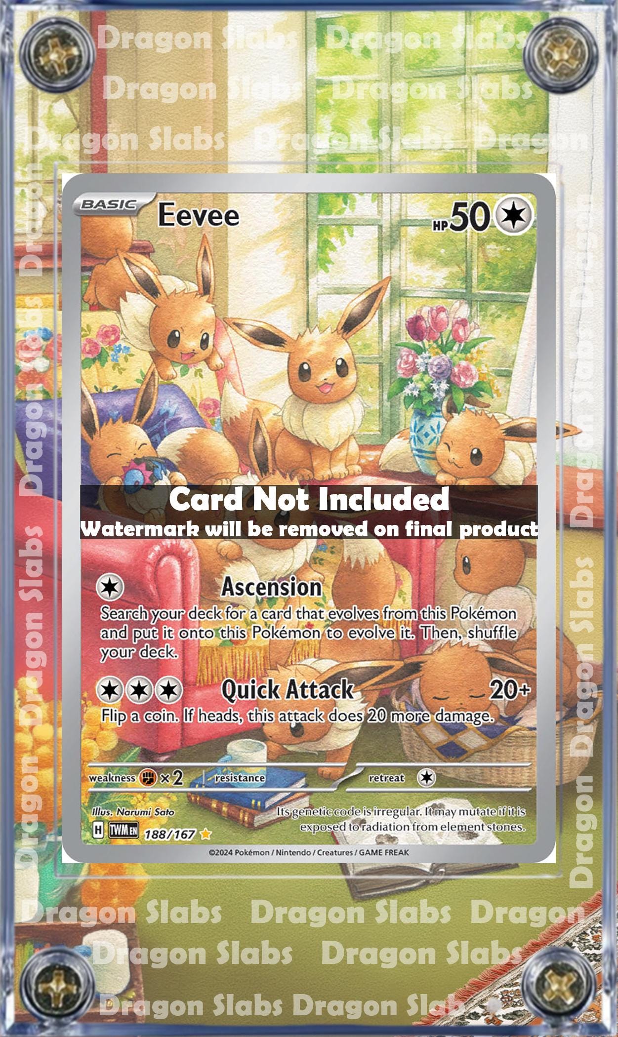 Pokemon Eevee 188 IR Twilight Masquerade Extended Artwork Case