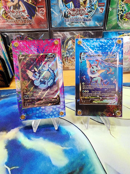 x2 Pokemon Vaporeon VMAX & V Alt Art SWSH182 SWSH181 Promo Extended Artwork Cases
