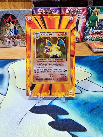 Pokemon Charizard Base Set Custom Extended Artwork Case