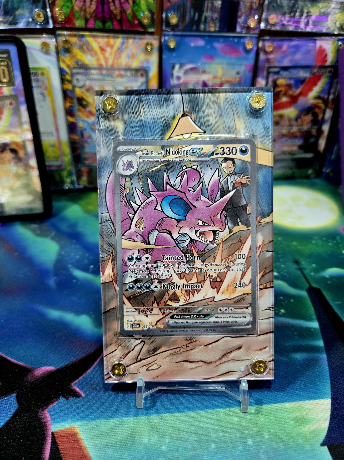 Pokemon Nidoking ex 233/182 Destined Rivals Extended Art Case
