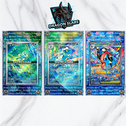 x3 Pokemon Mega Greninja EX Froakie Frogadier Chaos Rising Extended Artwork Cases