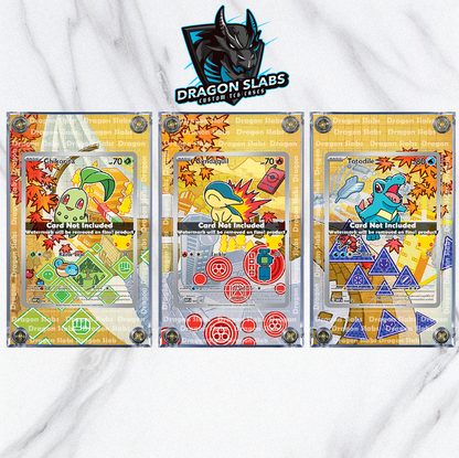 x3 Pokemon Totodile Cyndaquil Totodile Promo First Partner Series 2 Extended Artwork Cases