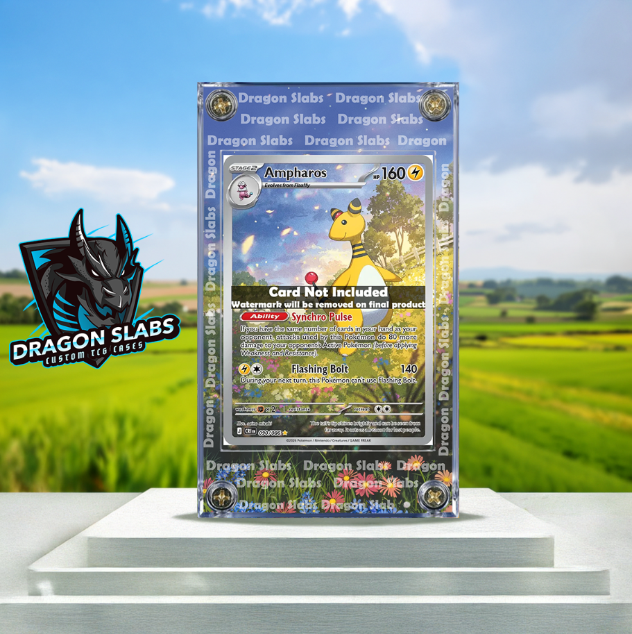 Pokemon Ampharos IR 090/086 Chaos Rising Extended Artwork Case