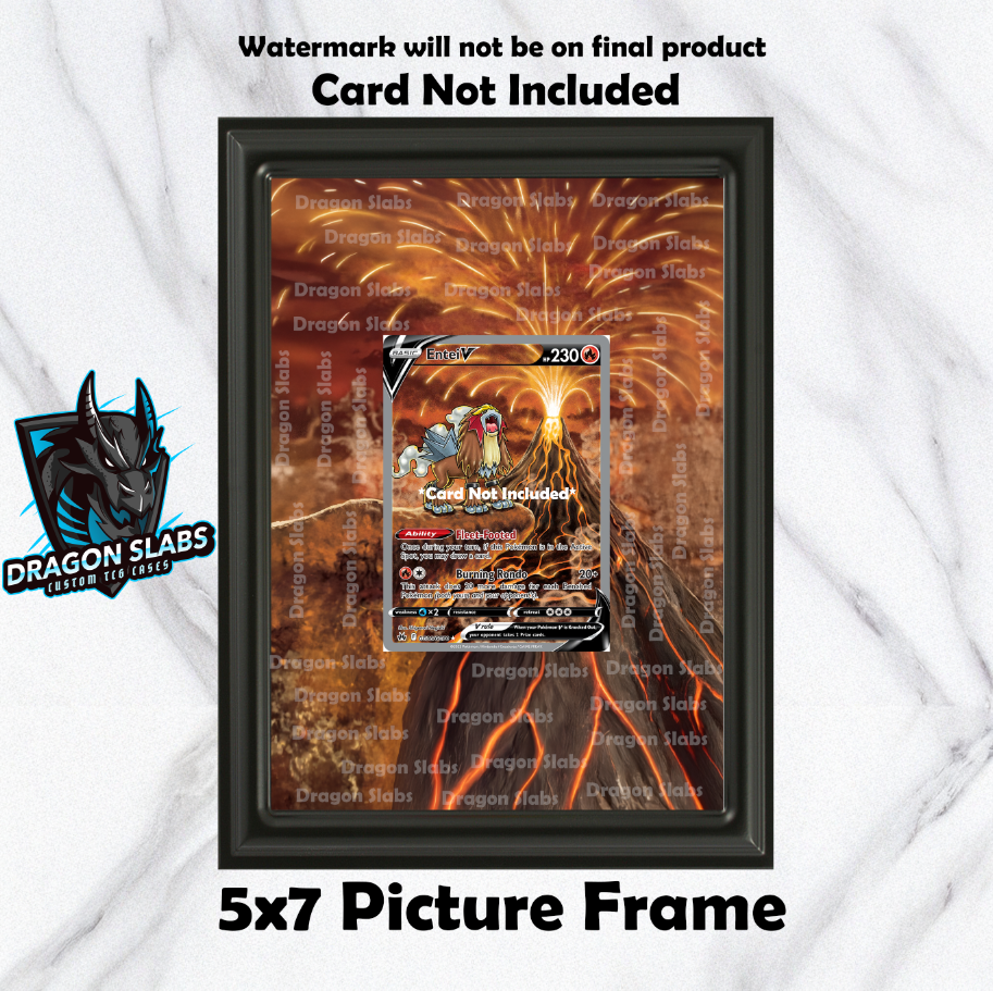 Entei V GG36/GG70 Crown Zenith Pokemon Extended Art Frame 5x7 Frame