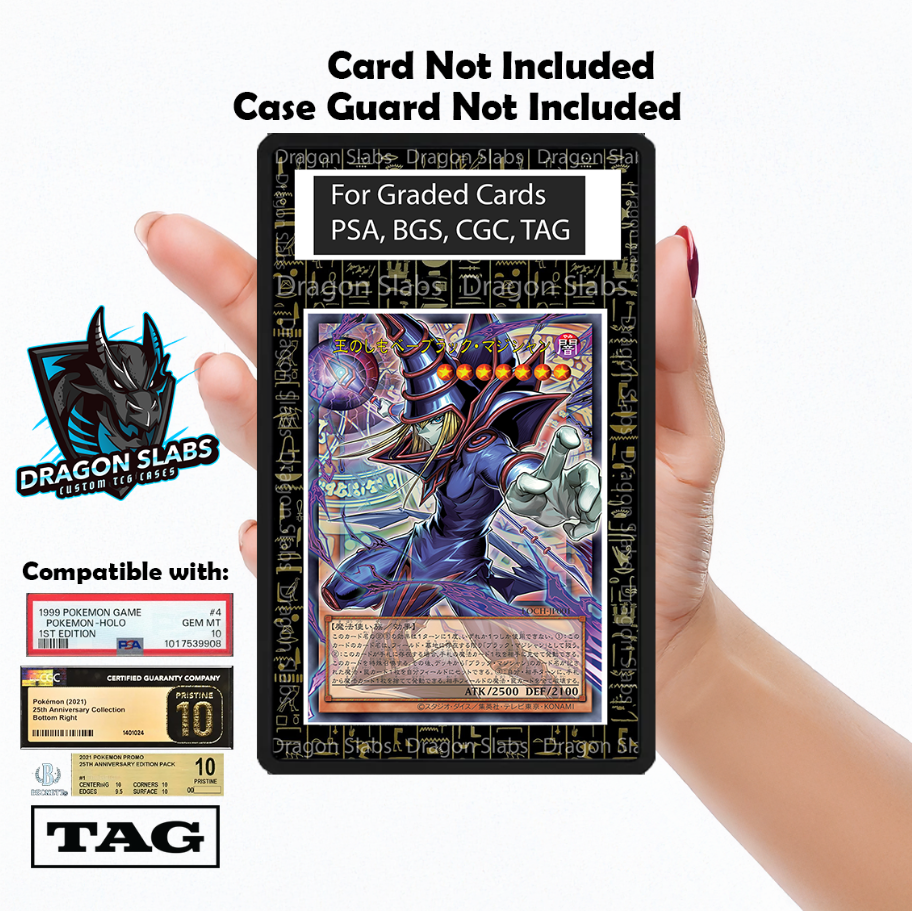 Yugioh Hieroglyphics Dark Magician Blue Eyes White Dragon PSA bgs CGC tag Extended Artwork