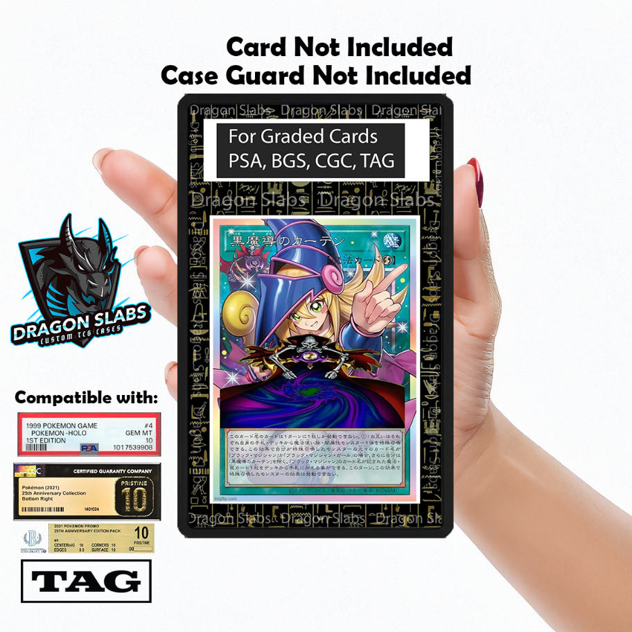 Yugioh Hieroglyphics Dark Magician Blue Eyes White Dragon PSA bgs CGC tag Extended Artwork
