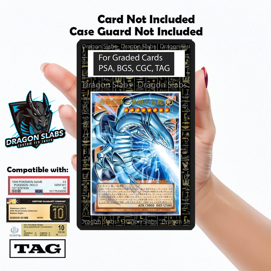 Yugioh Hieroglyphics Dark Magician Blue Eyes White Dragon PSA bgs CGC tag Extended Artwork
