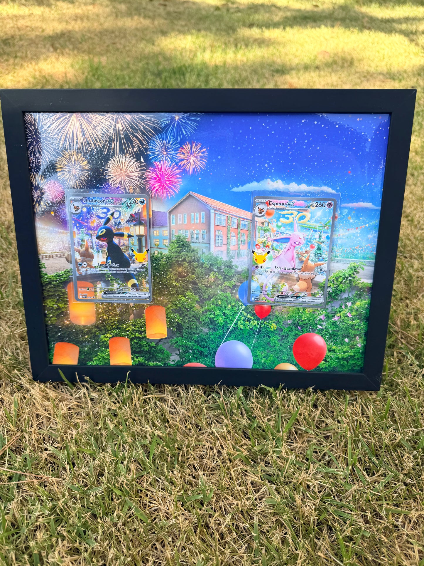 Umbreon & Espeon Promos 30th Anniversary Celebrations 8.5 x 11" Display Frame