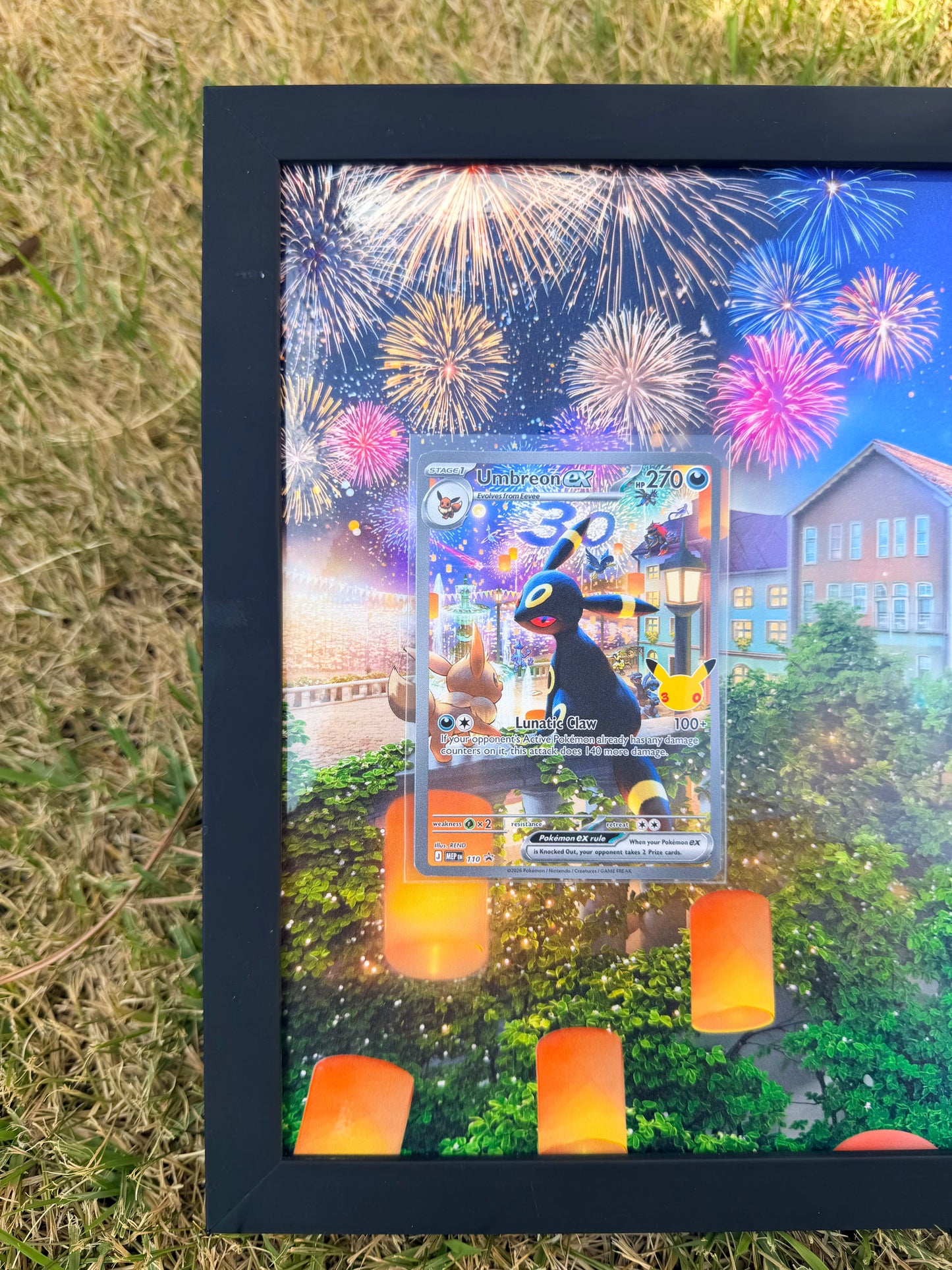 Umbreon & Espeon Promos 30th Anniversary Celebrations 8.5 x 11" Display Frame