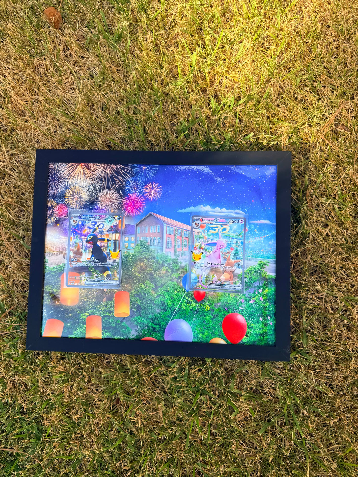Umbreon & Espeon Promos 30th Anniversary Celebrations 8.5 x 11" Display Frame