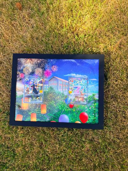 Umbreon & Espeon Promos 30th Anniversary Celebrations 8.5 x 11" Display Frame