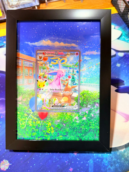 Espeon EX 108 Promo 30th Celebration Pokemon 151 Extended Art Frame 5x7 Frame