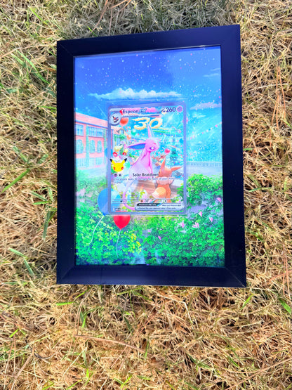 Espeon EX 108 Promo 30th Celebration Pokemon 151 Extended Art Frame 5x7 Frame