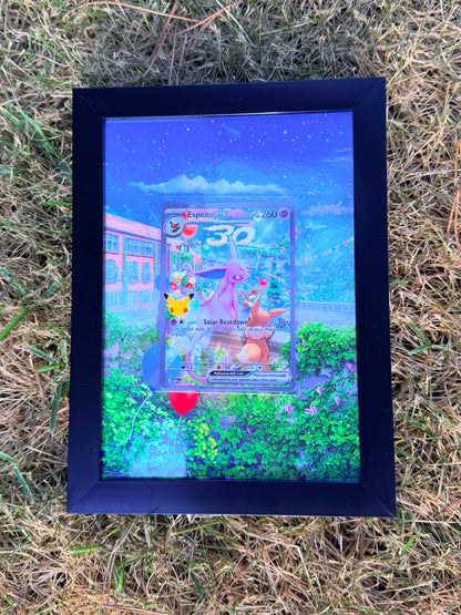 Espeon EX 108 Promo 30th Celebration Pokemon 151 Extended Art Frame 5x7 Frame