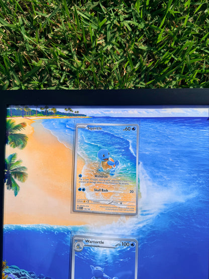 Pokemon 151 Squirtle Wartortle Blastoise 8.5 x 14" Display Frame Extended Art Frame