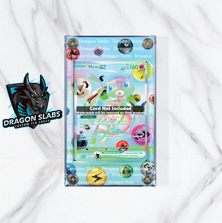 Pokemon Mew EX SIR 158/128 Me: 30th Celebration Extended Artwork Case