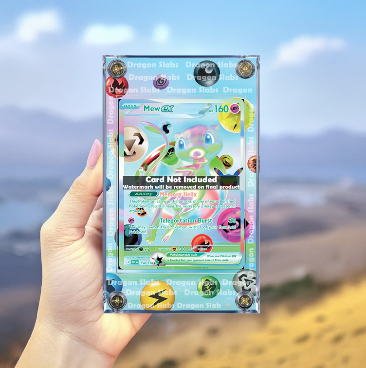 Pokemon Mew EX SIR 158/128 Me: 30th Celebration Extended Artwork Case
