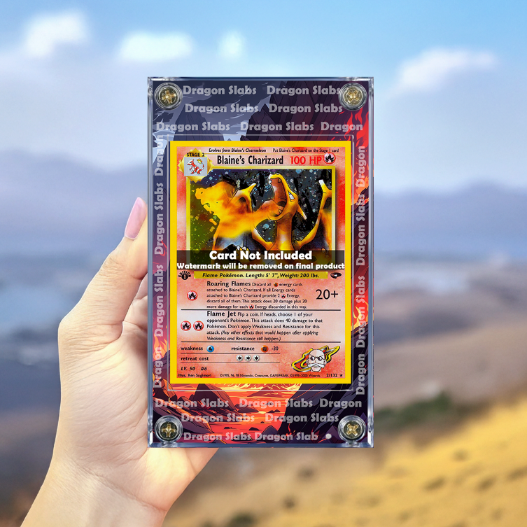 Pokemon Blaine's Charizard 2/132 Gym Challenge Extended Artwork Case