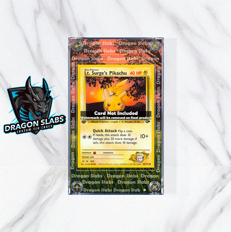 Pokemon Lt. Surge's Pikachu 84/132 Gym Challenge Extended Artwork Case