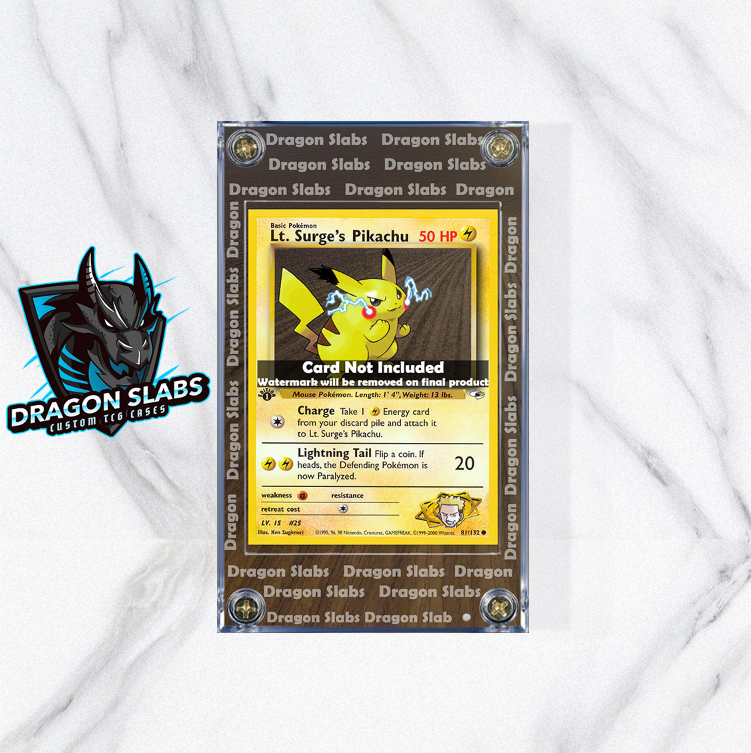 Pokemon Lt. Surge's Pikachu 81/132 Gym Heroes Extended Artwork Case