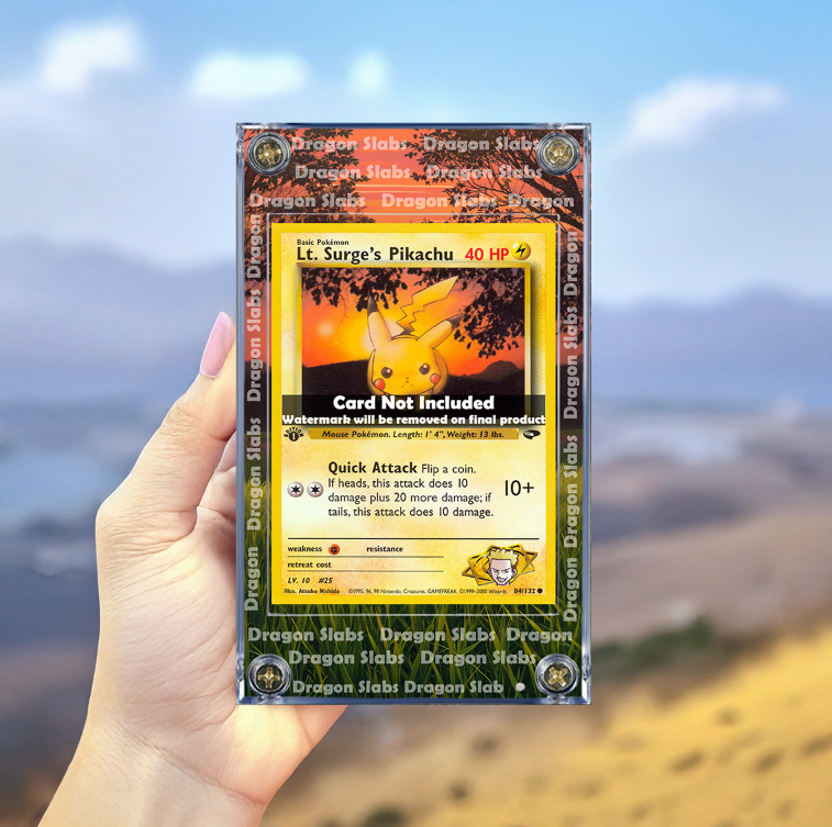Pokemon Lt. Surge's Pikachu 84/132 Gym Challenge Extended Artwork Case